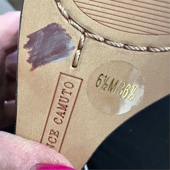 Vince Camuto Women's Olive Green Wedge Sandals Size 6.5M - Standard - Picture 13 of 13